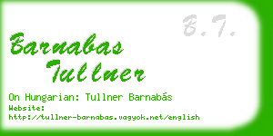 barnabas tullner business card